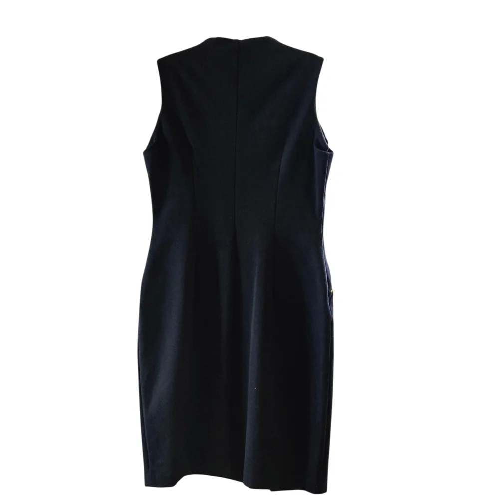 Calvin Klein Black‎ Midi Dress with Gold Zippers - Picture 5 of 9